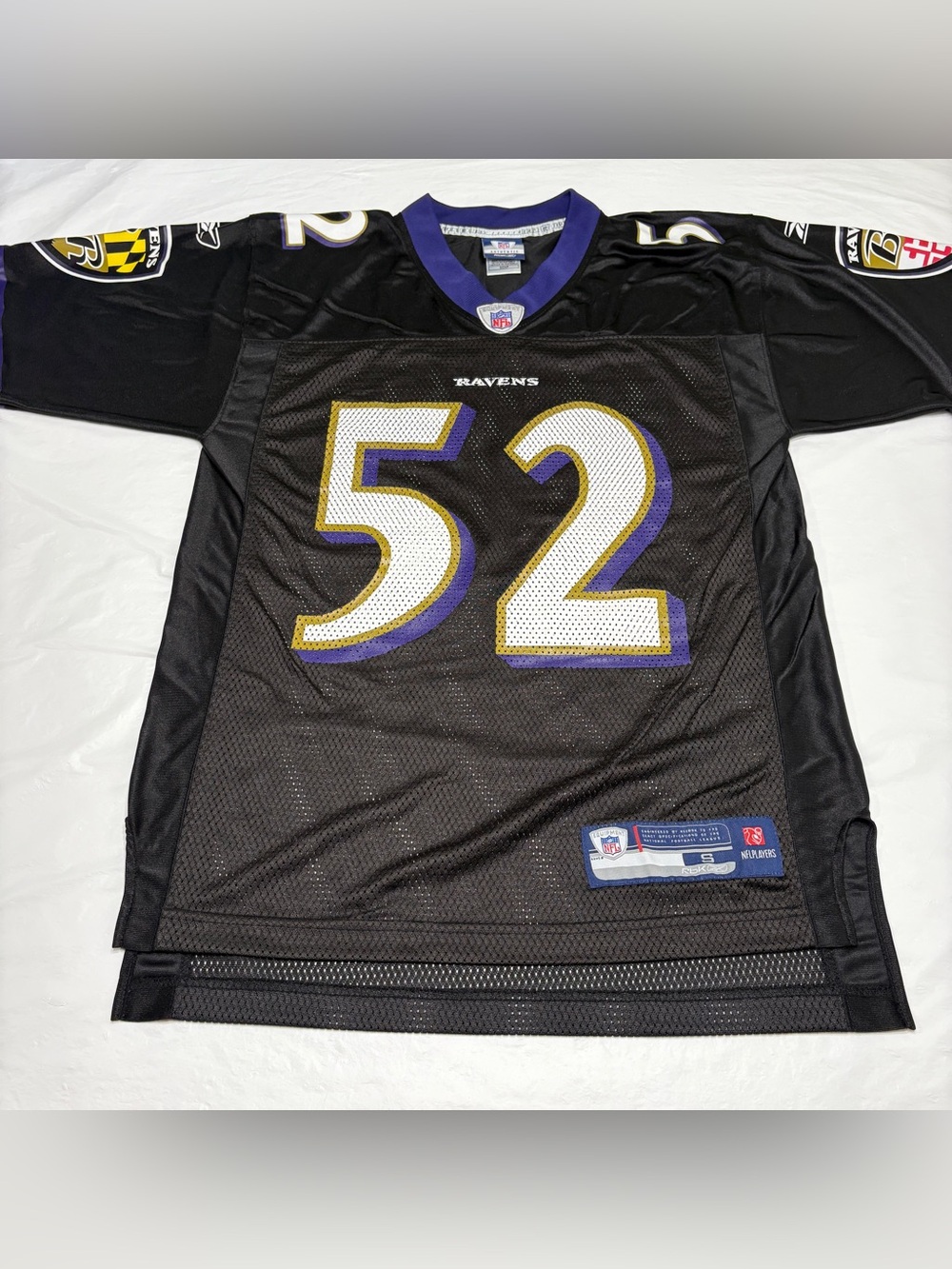 Reebok On Field BALTIMORE RAVENS NFL JERSEY #52 R. LEWIS Mens Small